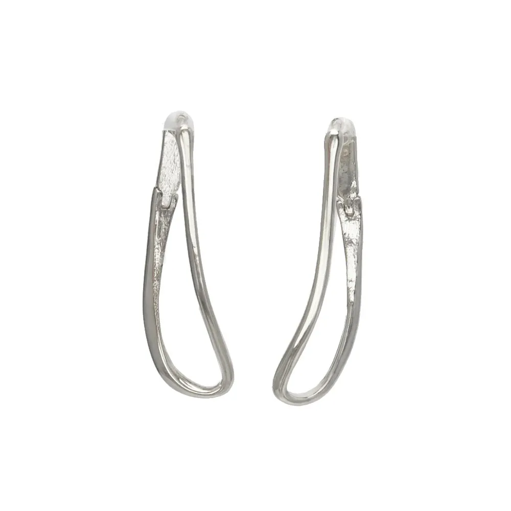 Polished Square Hoop Earrings
