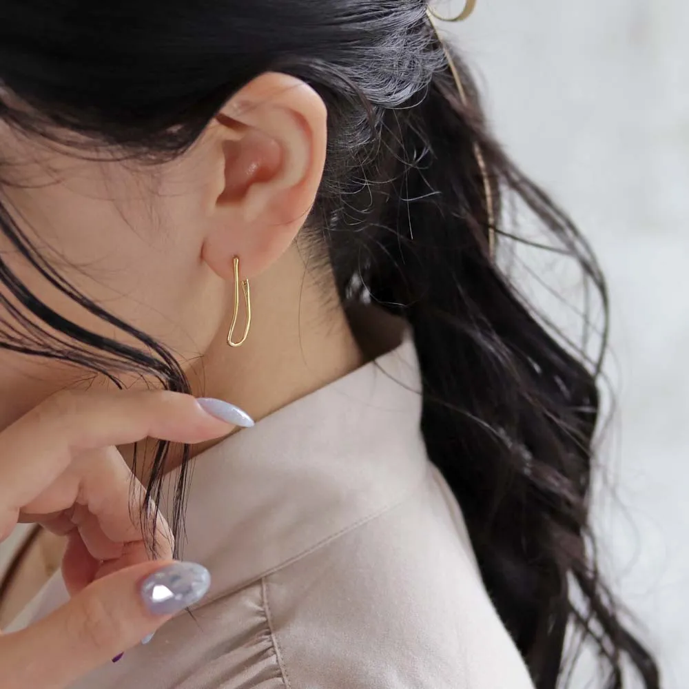 Polished Square Hoop Earrings