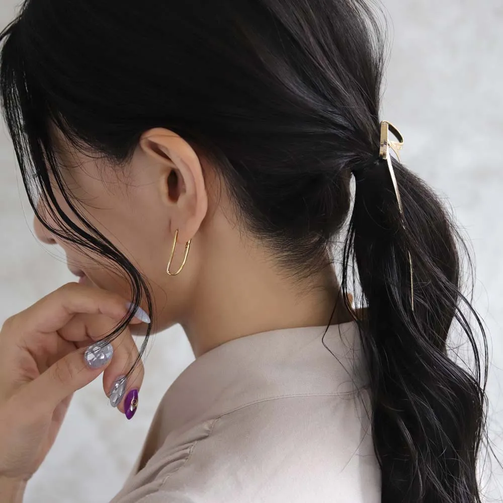Polished Square Hoop Earrings