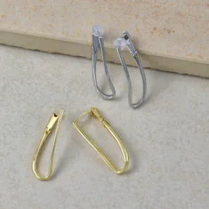 Polished Square Hoop Earrings