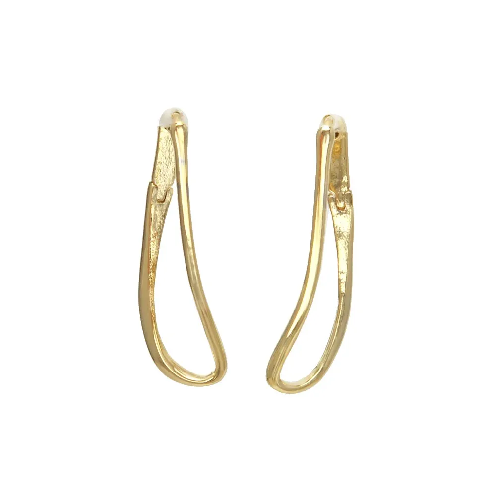 Polished Square Hoop Earrings