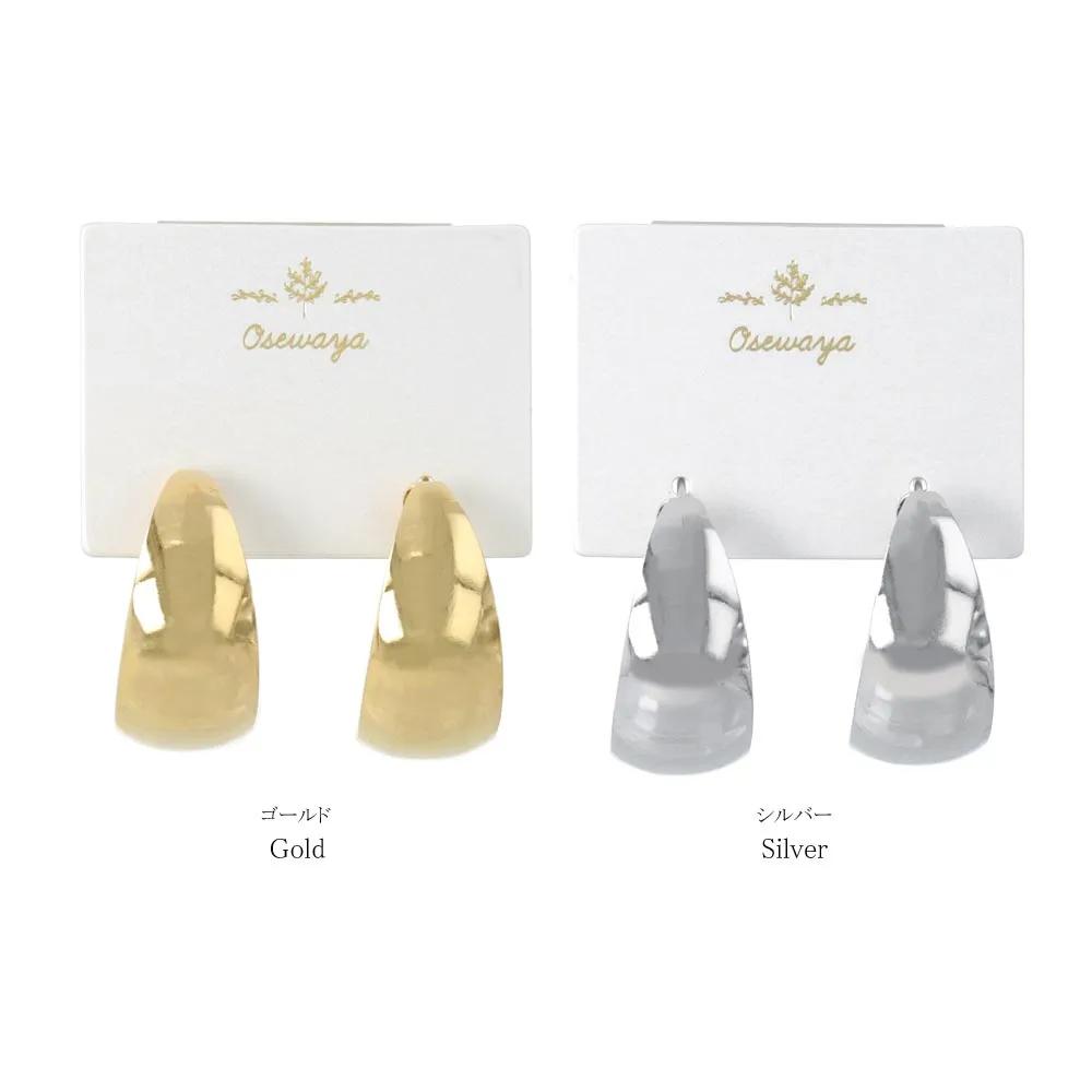 Polished Wide Hoop SS Earrings