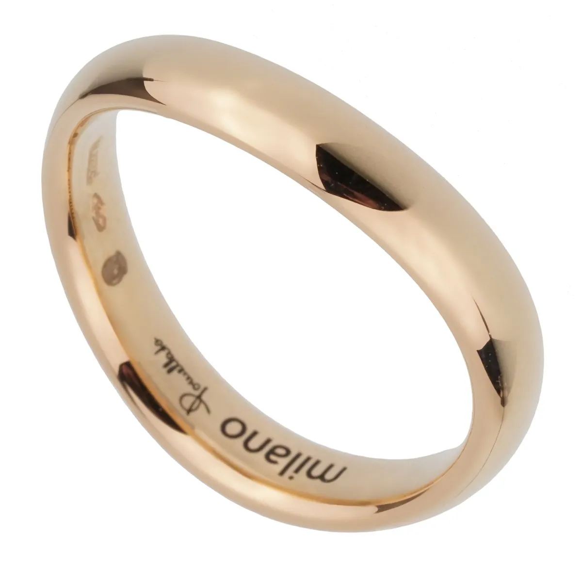 Pomellato Rose Gold Wave Band Ring Sz 5