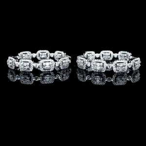 PREORDER | Emerald Station Hoop Diamond Earrings 14kt