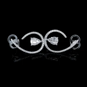 PREORDER | Pear Overlap Diamond Earrings 14kt