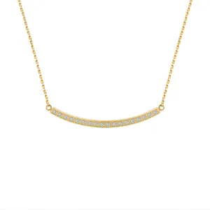 PT324G B.Tiff Gold Mini "Smile" Adjustable Pendant Necklace