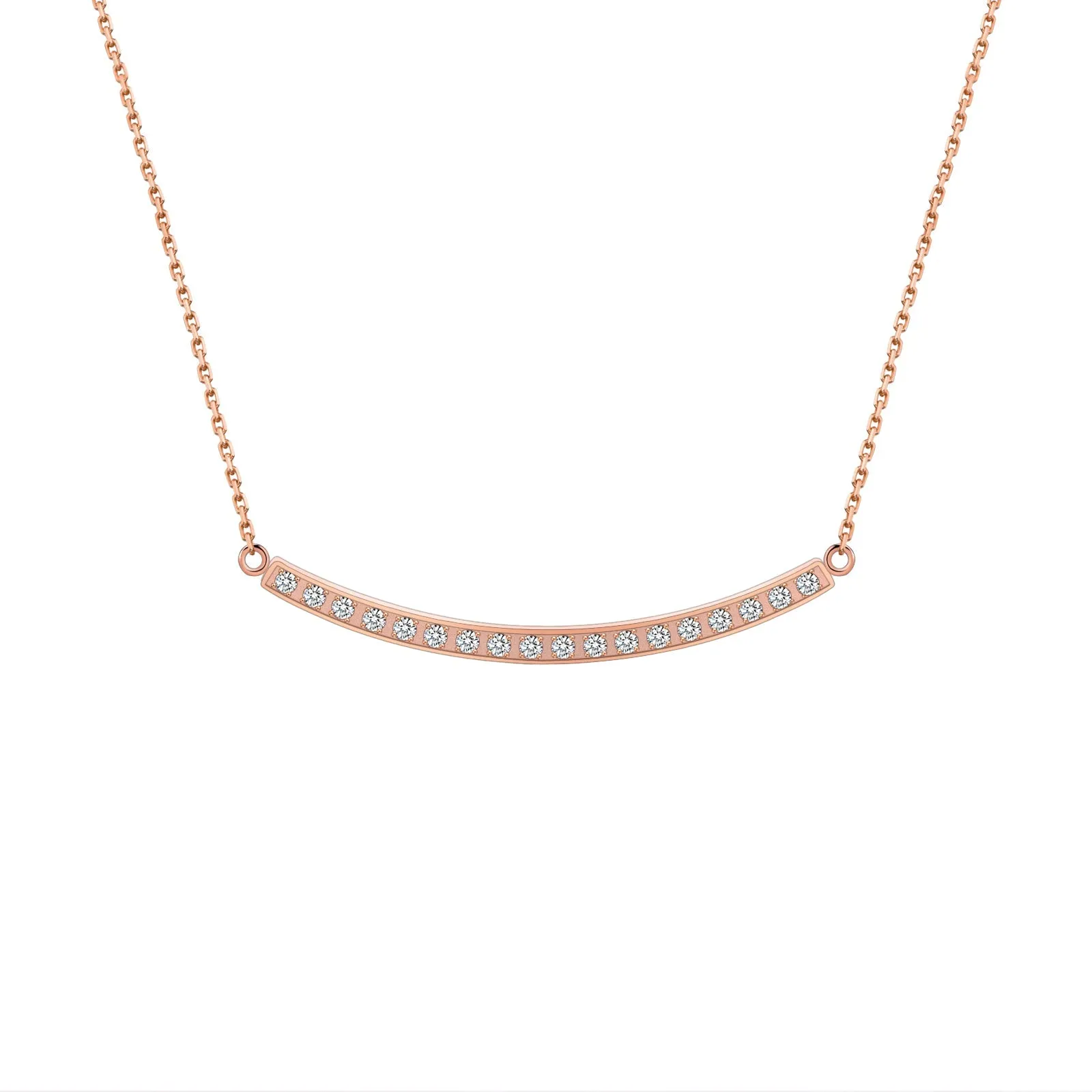 PT324G B.Tiff Gold Mini "Smile" Adjustable Pendant Necklace