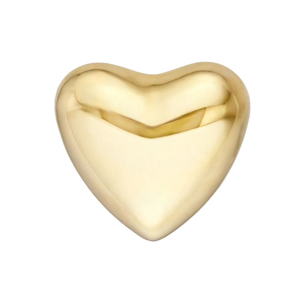 Puff Heart Polished Earrings