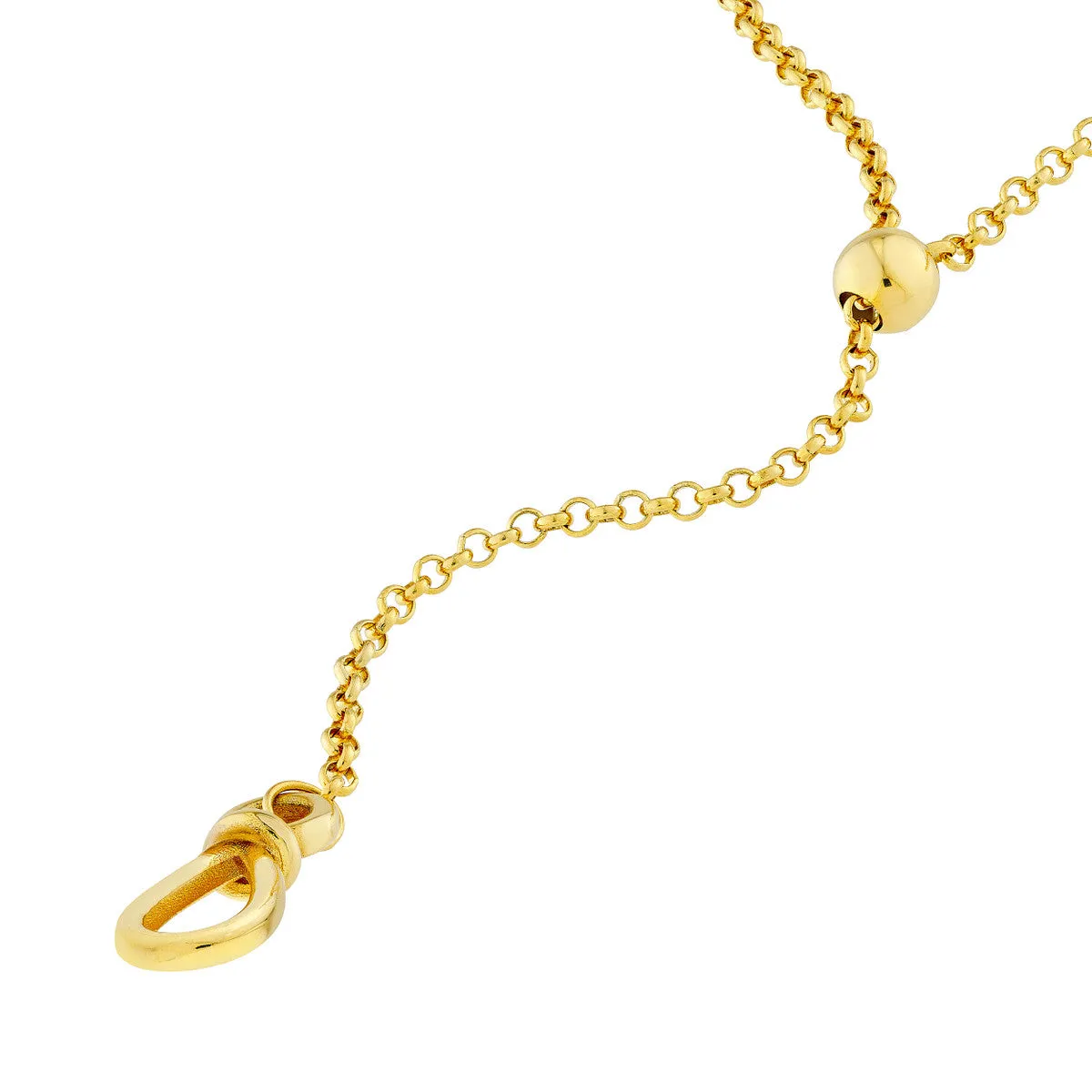 Pull Over Rolo Lariat Necklace