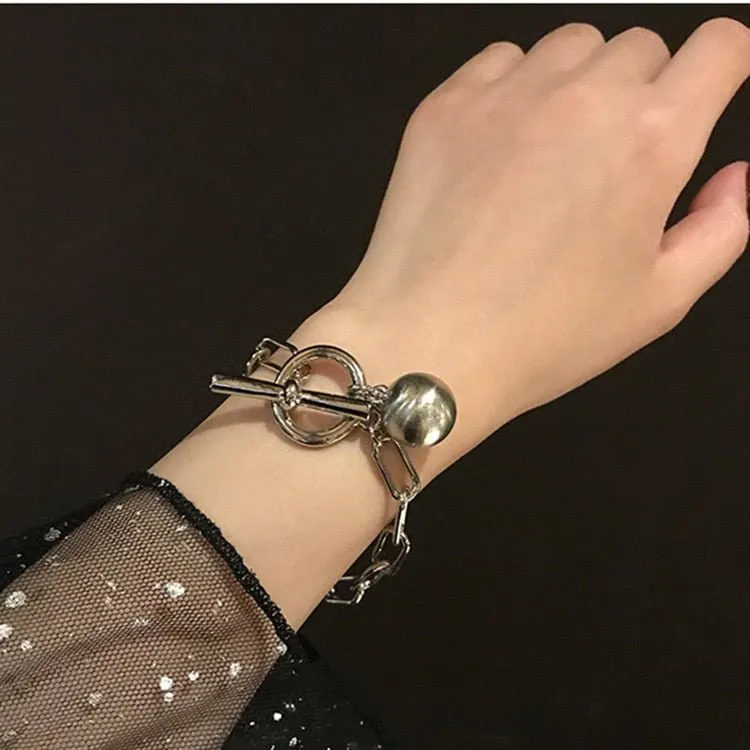 Punk Metal Ball Chain Necklace