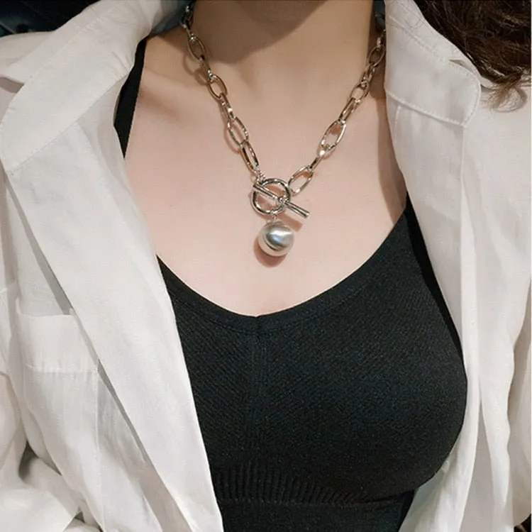 Punk Metal Ball Chain Necklace