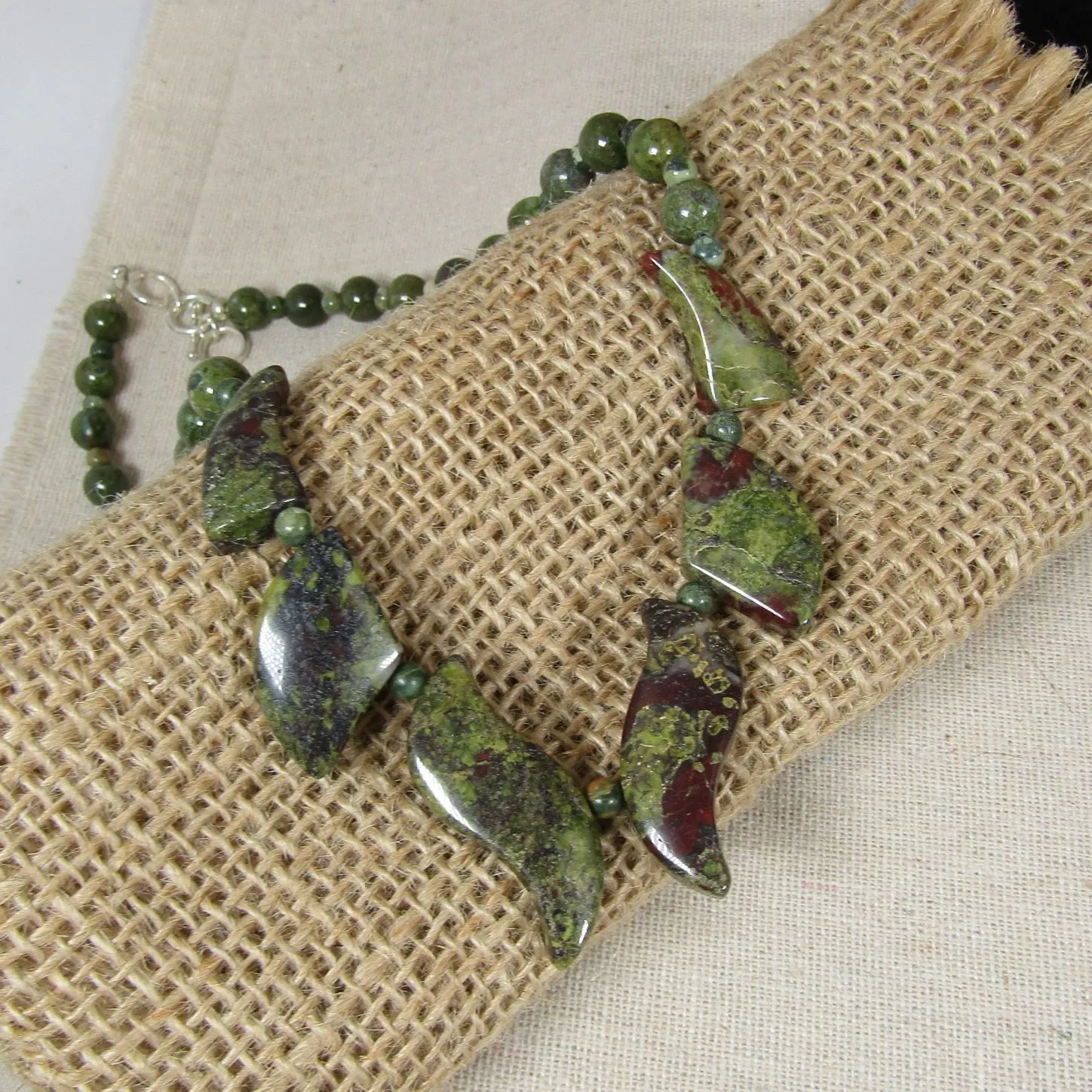 Rain Forest Jasper Gemstone Necklace