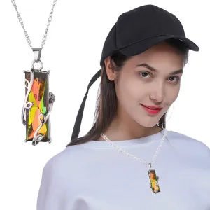Rainbow Crystal Leaves Pendant