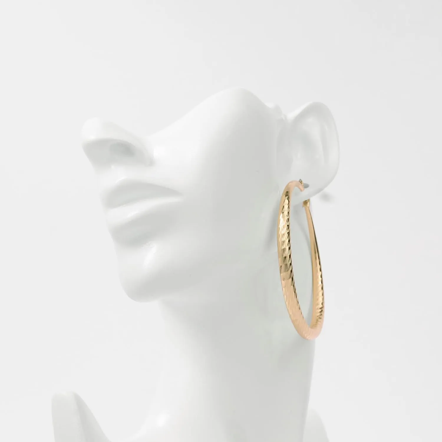 RED By Kiss Glam Hollow Hoop DC Earrings, Fashion & Stylish Jewelry, Secure Hypoallergenic Pincatch, Lightweight Daily Essential Accessory, Lead & Nickel Free