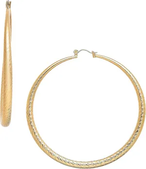 RED By Kiss Glam Hollow Hoop DC Earrings, Fashion & Stylish Jewelry, Secure Hypoallergenic Pincatch, Lightweight Daily Essential Accessory, Lead & Nickel Free