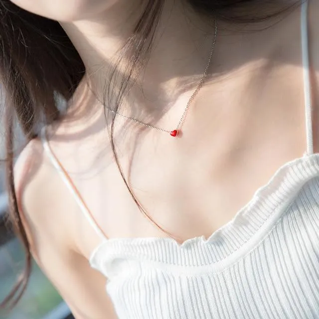 Red Heart Necklace Fashion Necklace for Women