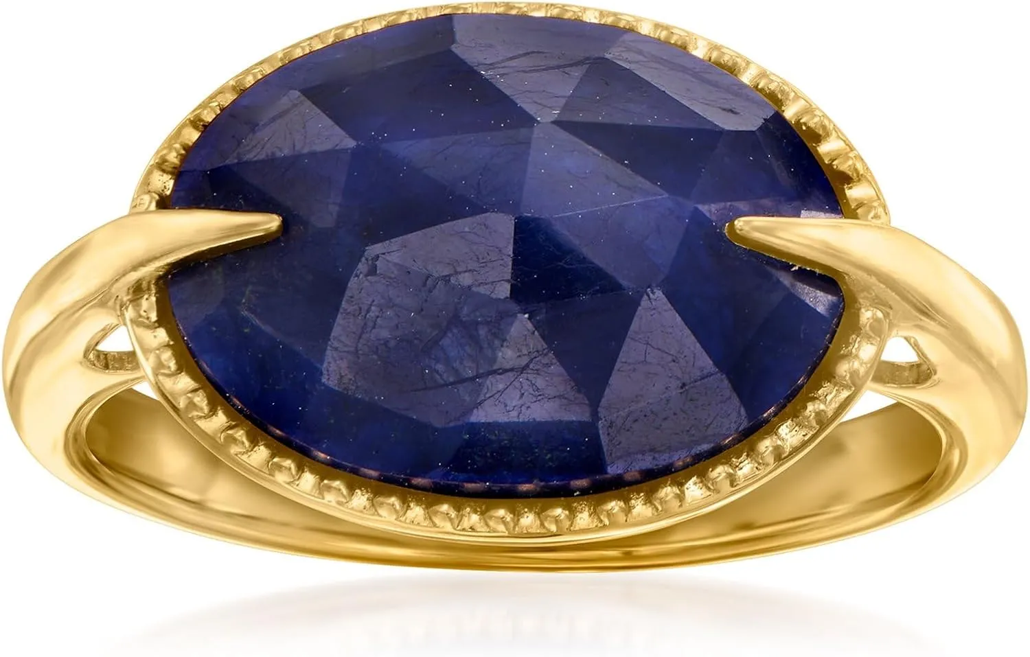 Ross-Simons 7.00 Carat Sapphire Ring in 18kt Gold Over Sterling