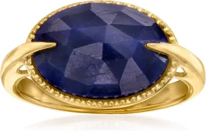Ross-Simons 7.00 Carat Sapphire Ring in 18kt Gold Over Sterling