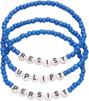 Royal Blue Bracelets Blue Friendship Bracelet Women Blue Braided Bracelet Adjustable Size Handmade Blue Beads Bracelet Symbol of Friendship Braided Wristband (3pcs blue)