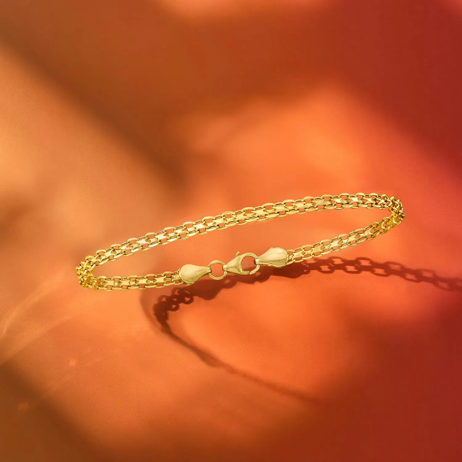 RS Pure by Ross-Simons Italian 14kt Yellow Gold Bismark-Link Bracelet