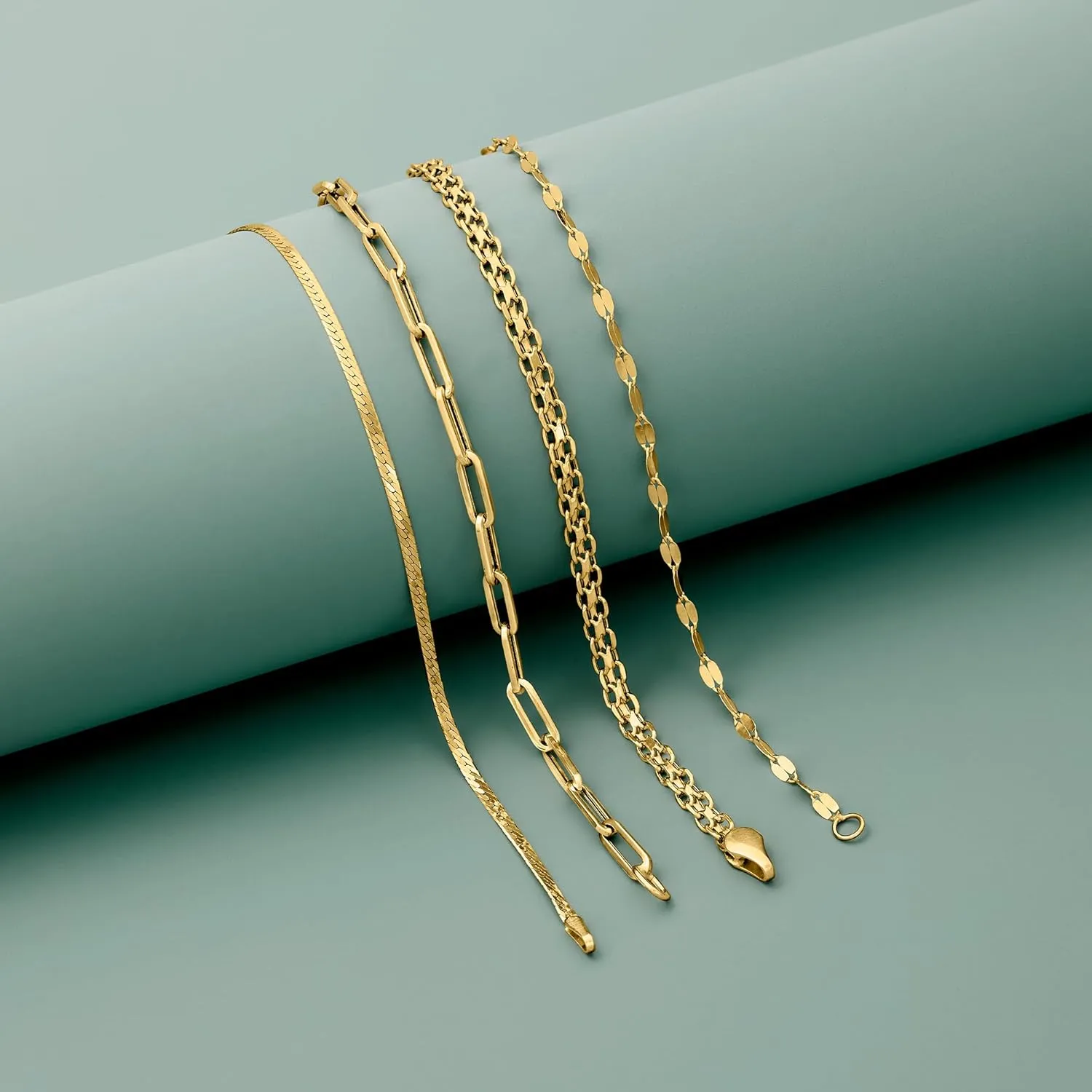 RS Pure by Ross-Simons Italian 14kt Yellow Gold Bismark-Link Bracelet