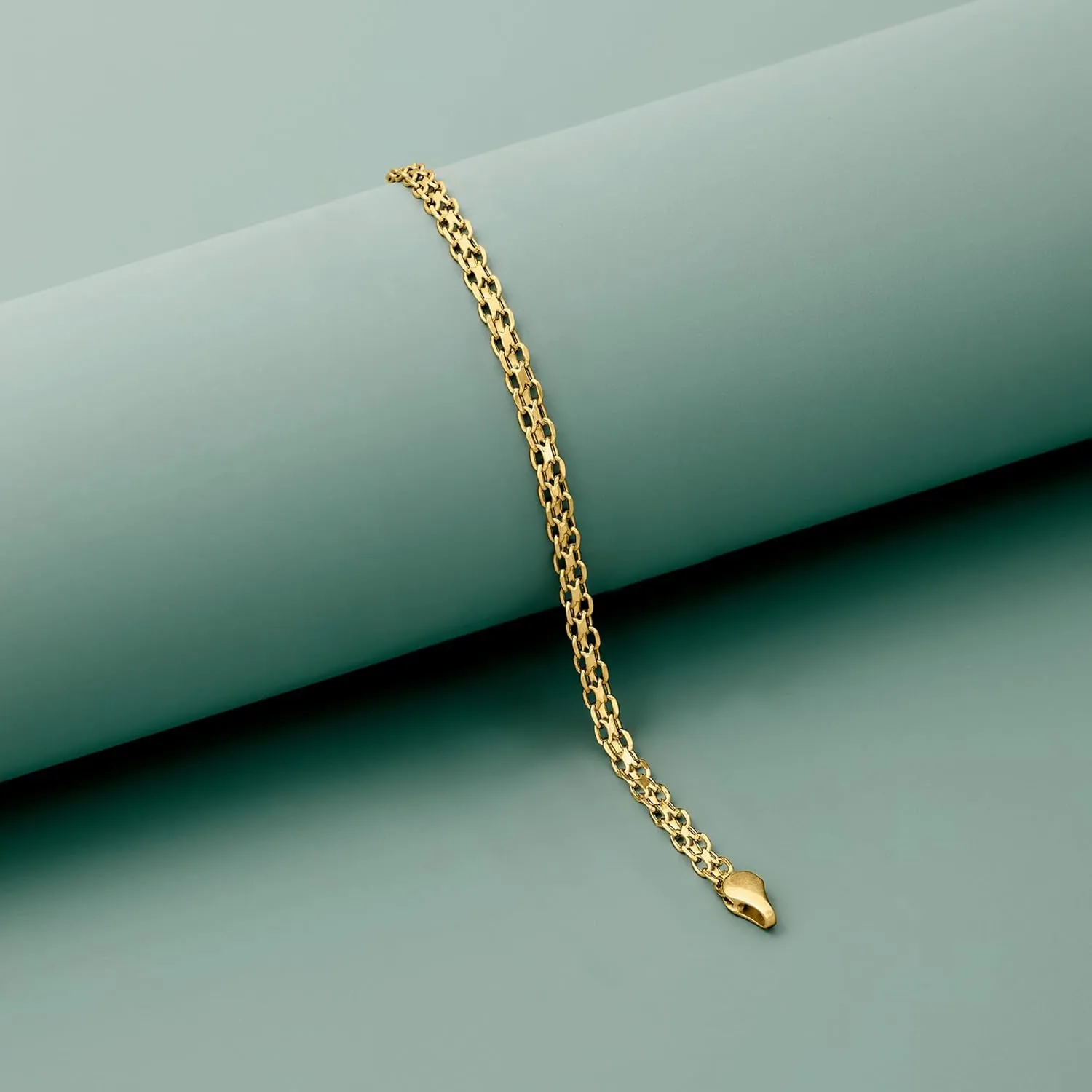 RS Pure by Ross-Simons Italian 14kt Yellow Gold Bismark-Link Bracelet