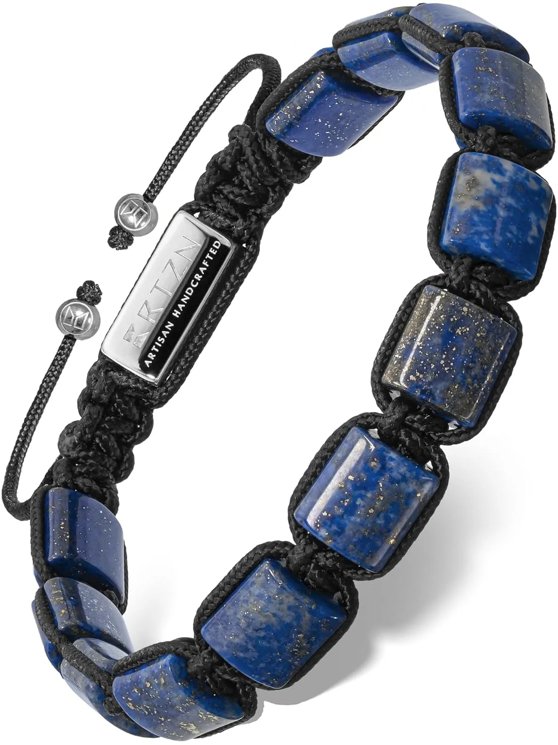 RTZN Lapis Lazuli Bracelets for Men  Premium Artisan Handcrafted Authentic Blue Lapis Lazuli Men Beaded Bracelet  Adjustable Spiritual Bracelets for Men (Havana)