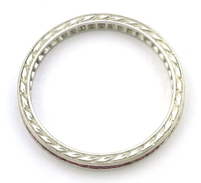 Ruby Eternity Band, 0.40ctw., Platinum