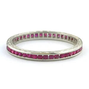 Ruby Eternity Band, 0.40ctw., Platinum