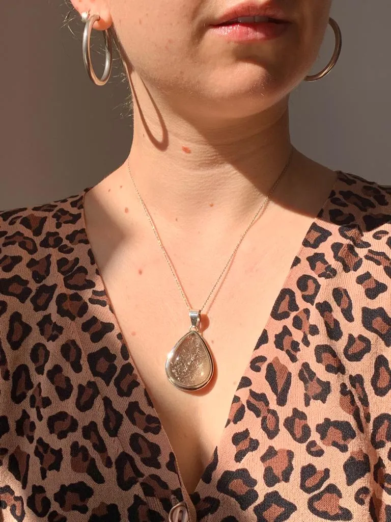 Rutilated Quartz Ansley Pendant - Teardrop