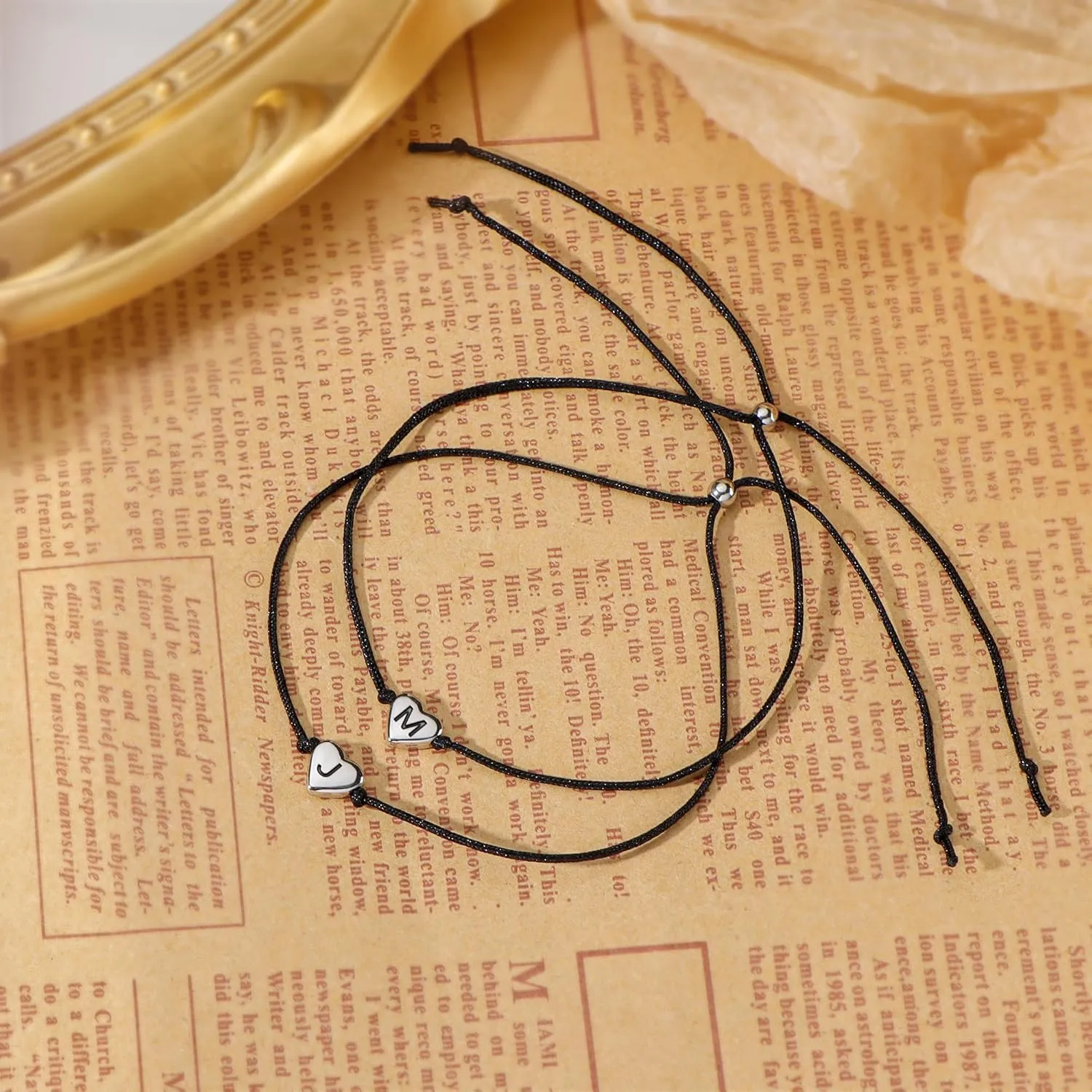 SANNYRA Pinky Promise Bracelet, Couples Bracelets Matching Initial Relationship Boyfriend Gift Stuff, 26 Letters Friendship Bracelet for Her 2 Pieces Bf Gifts