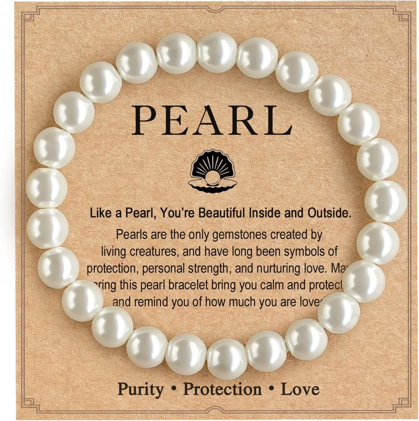 Seyaa 100% Natural Stone Crystal Bracelets, Adjustable Stretch Crystal Jewelry Gifts for Women Mens with Quote Card
