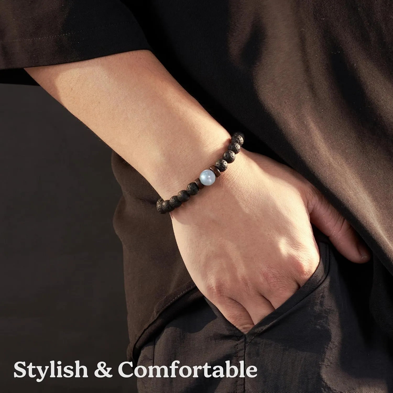 Seyaa Easter Gifts Sunflower Natural Stone Bracelet Gifts for Teen/Girls with Quotes Card