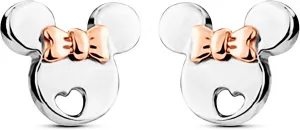 silver earrings for girls, rose gold plated 925 Sterling Silver small tiny cute Mouse stud earrings for women girls kids, birthday Gift