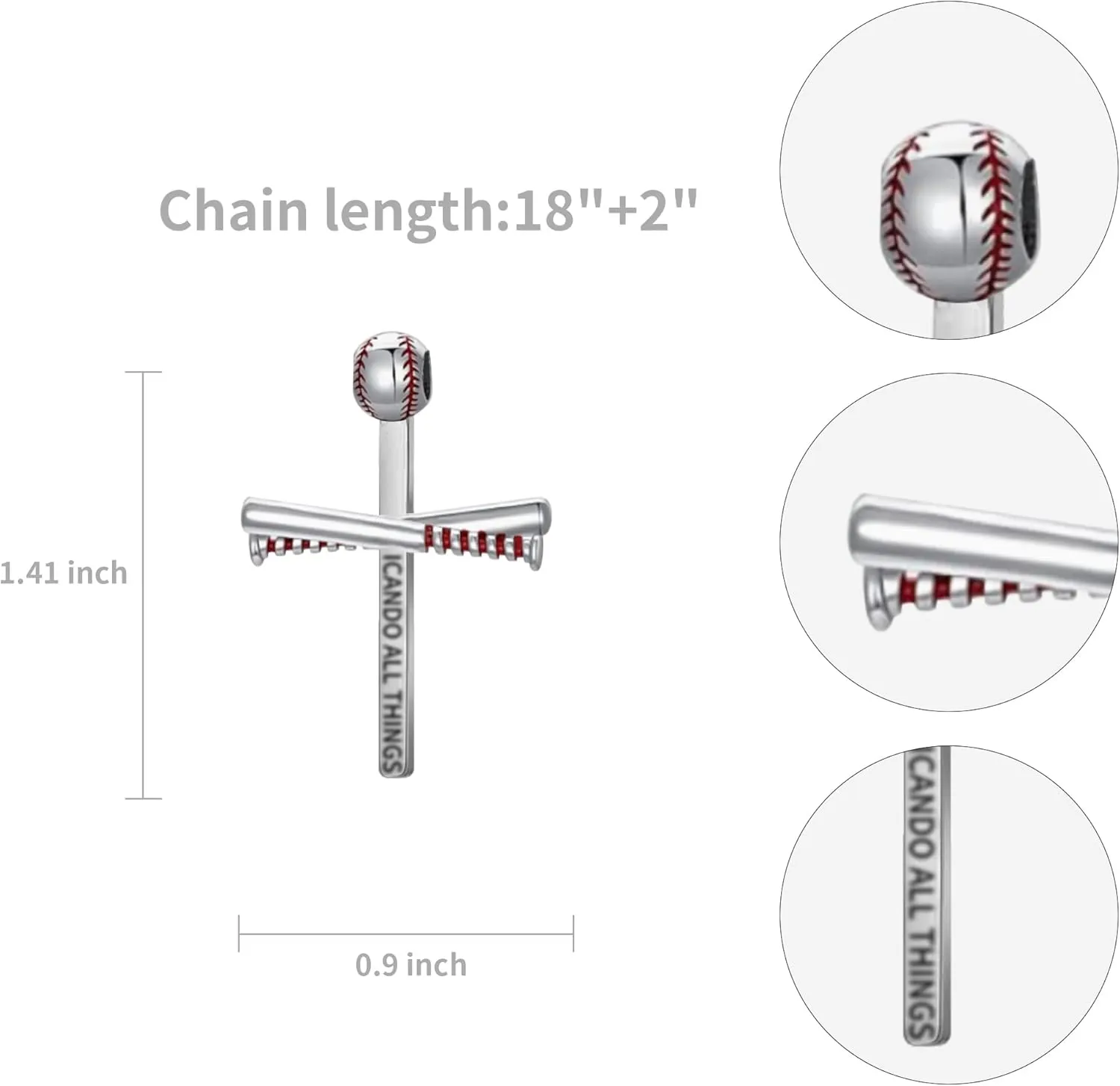 Softball/Volleyball/Baseball/Golf Necklace for Women Sterling Silver Softball Accessories Softball Gift Volleyball Charm Sport Jewelry Gifts for Women Heart Pendant Baseball Mom Gifts for Players Team