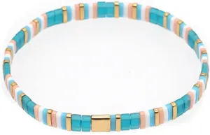 Sonateomber Summer Candy Colors Tila Flat Seed Beads Stretch Strand Bracelet for Women- Trendy Unique Friendship Handmade Mixed Colorful Square Beaded Miyuk Link Bracelets Stackable Jewelry Gifts
