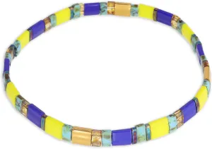 Sonateomber Summer Candy Colors Tila Flat Seed Beads Stretch Strand Bracelet for Women- Trendy Unique Friendship Handmade Mixed Colorful Square Beaded Miyuk Link Bracelets Stackable Jewelry Gifts