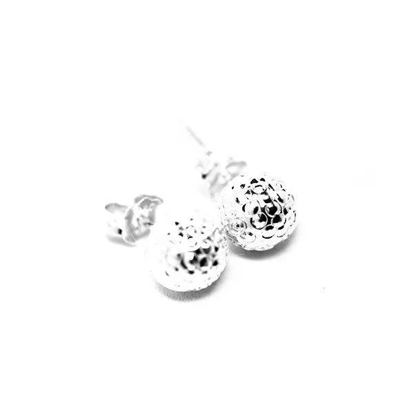Staccato Sterling SIlver Bead Earrings