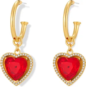 Statement Heart Dangle Hoop Earrings for Women Multi Drop Heart Earrings Jewelry Gift