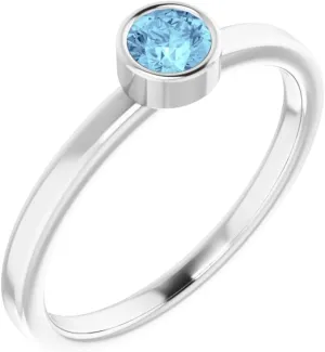 Sterling Silver Gemstone Ring Fine Jewelry for Women Gifts for Her, Size 7