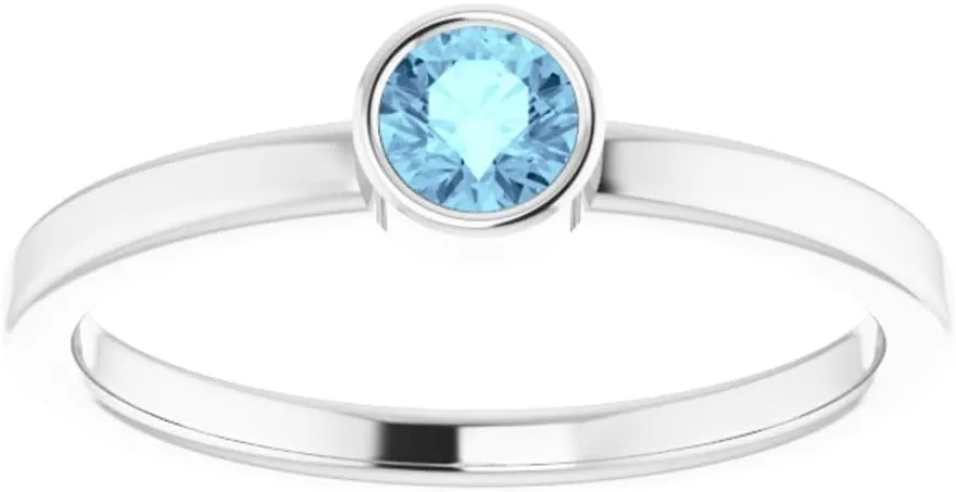 Sterling Silver Gemstone Ring Fine Jewelry for Women Gifts for Her, Size 7