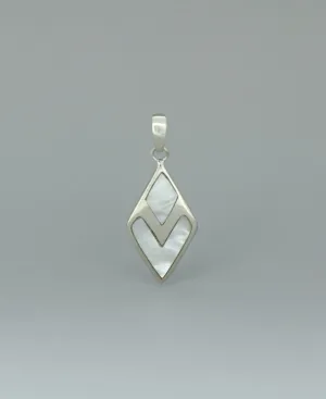 Sterling Silver Mother of Pearl Angular Pendant