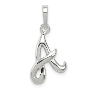 Sterling Silver Polished Initial A Pendant