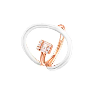 Sukar Oval Ring White Ceramic Enamel