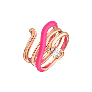 Sukar Ring Neon Pink Ceramic Enamel