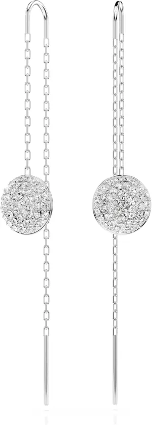 Swarovski Meteora Earrings Collection, Meteor Inspired Design with Snow Pav of Clear Round Crystals