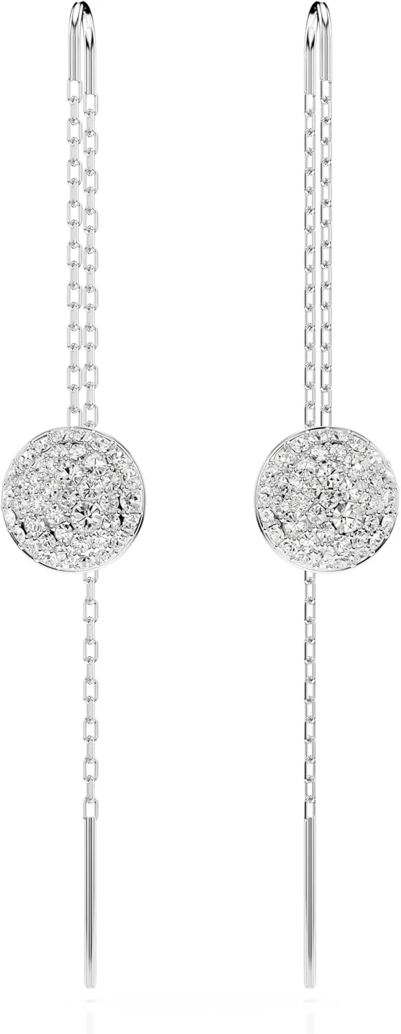 Swarovski Meteora Earrings Collection, Meteor Inspired Design with Snow Pav of Clear Round Crystals