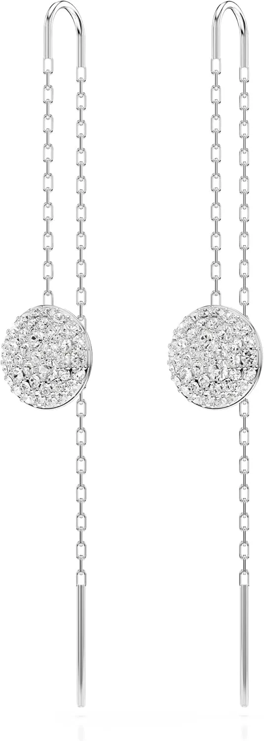 Swarovski Meteora Earrings Collection, Meteor Inspired Design with Snow Pav of Clear Round Crystals