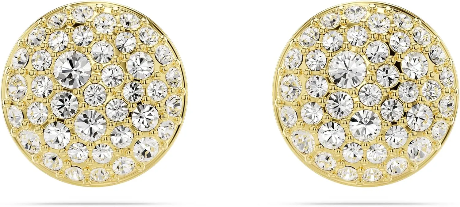 Swarovski Meteora Earrings Collection, Meteor Inspired Design with Snow Pav of Clear Round Crystals