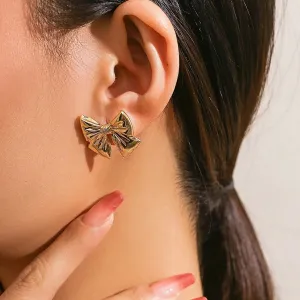 Sweet Bow Collection - Small Gold Bow Earring